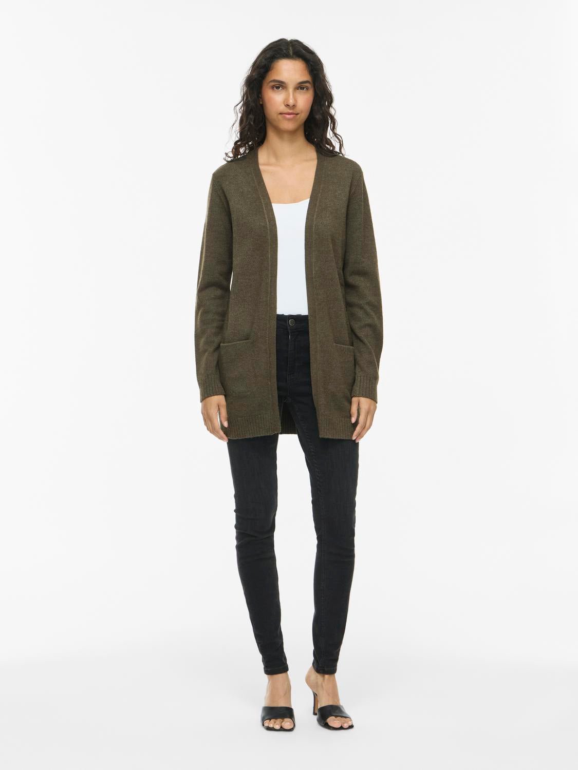 VIRIL Knitted Cardigan - Forest Night - VERO MODA & VILA Bergvik